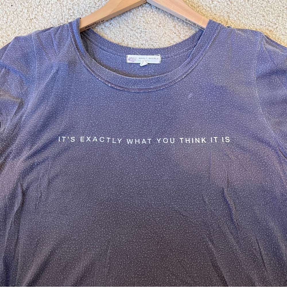 Truly Madly Deeply Soft Purple Graphic Tee